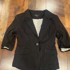Monteau juniors Black 3/4 sleeve Blazer size large